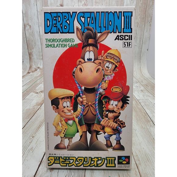 Derby Stallion III Nintendo Super Famicom In Box/Manual SHVC-AD3J-JPN US Seller - Picture 1 of 7